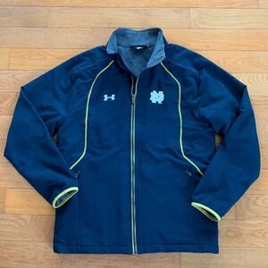 Under Armour Notre Dame Soft Shell Full Zip‎ Lined Jacket Mens S University ND